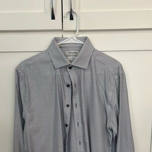 Twillory Men's Black and White Checkered Casual Shirt